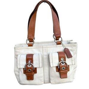 Coach Vintage Soho Shoulder Bag White Tote
